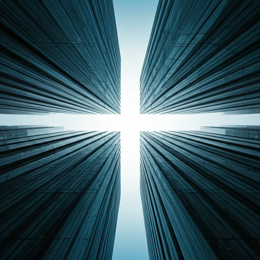 Financial abstract architecture tower illustration